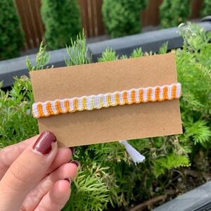 Ombre Yellow and White Vertical Wave Bracelet